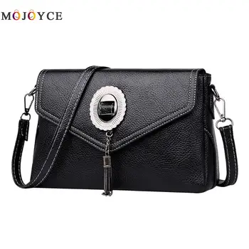 

Luxury Brand Women Shoulder Bags Elegant Ladies Tassel Crossbody Bag Classic PU Leather Handbags torebki damskie