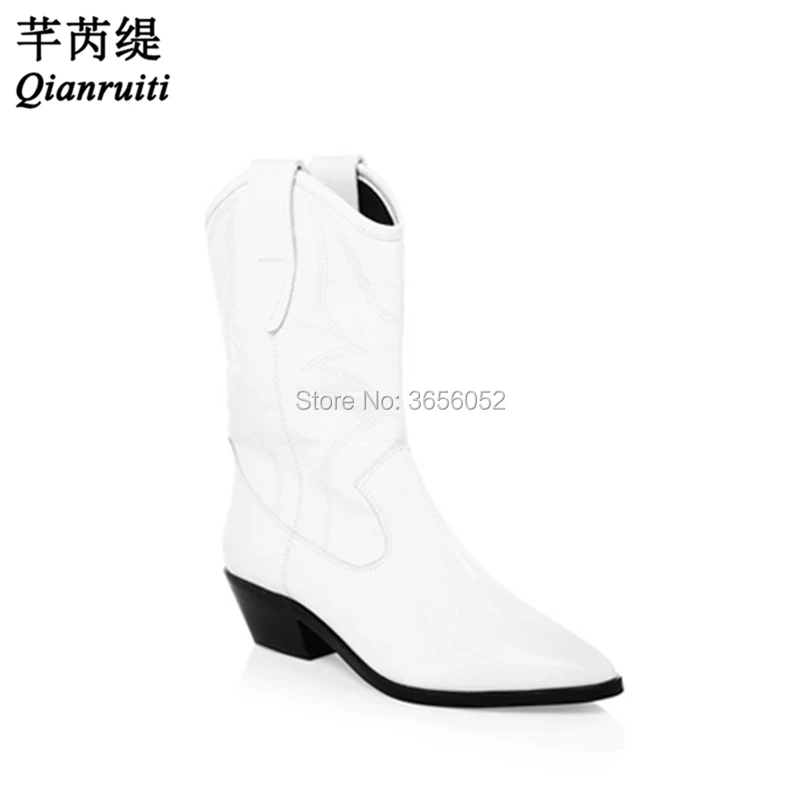 white cowboy booties