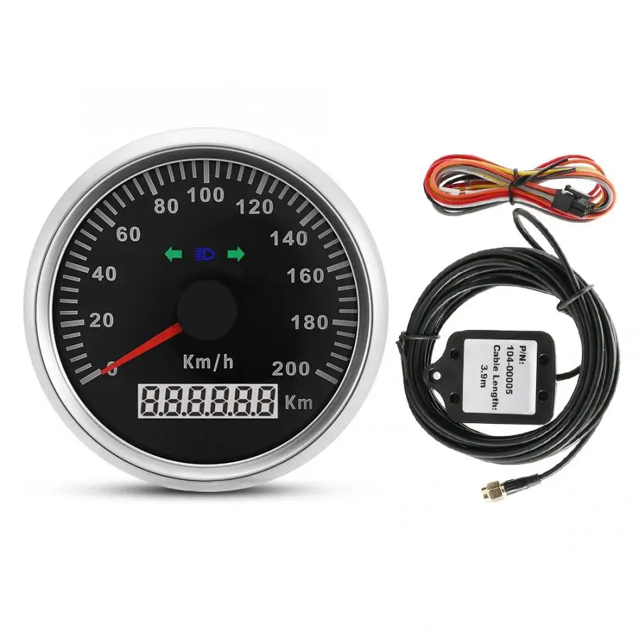 

Universal GPS Speedometer 85mm 200km/h 12V/24V Car Truck Motorcycle GPS Speedometer Odometer Meter Gauge with Backlight