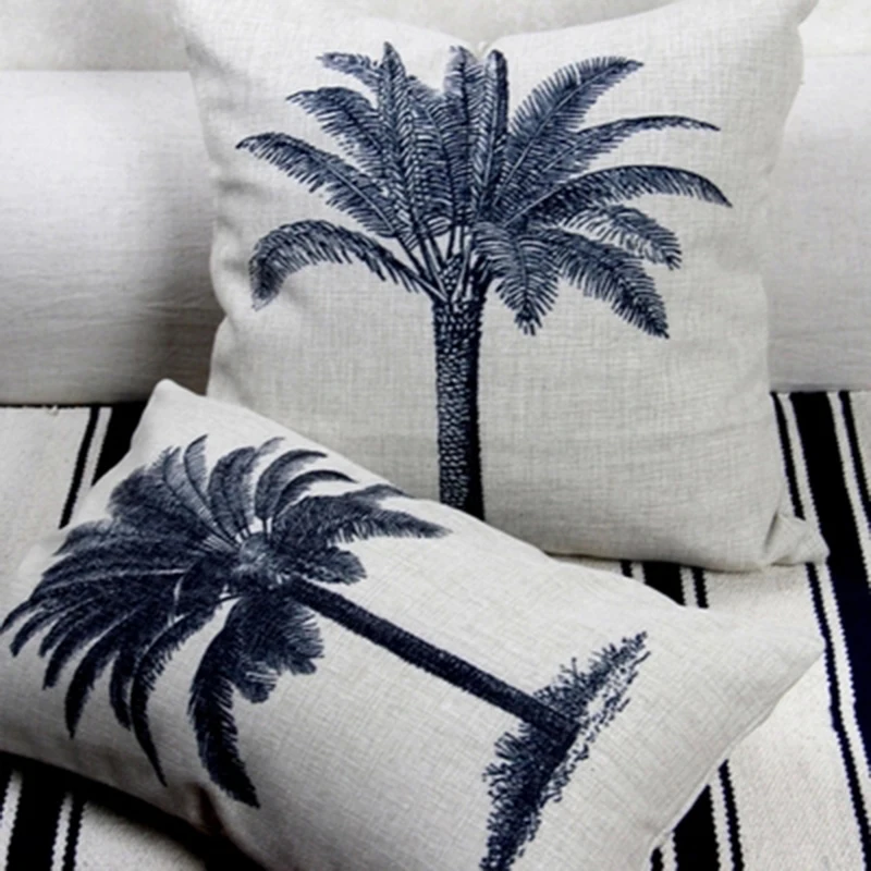 

Nordic Style Green Plant Pattern Pillowcase Sofa Chair Cushion Waist Throw Pillow Home Decoration Hemorrhoid Seat Cushion