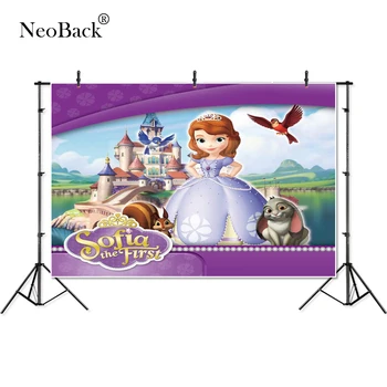 

Thin Vinyl Sofia Princess rabbit bird Friends Castle kids baby children Photography Background indoor studio Photo Backdrop