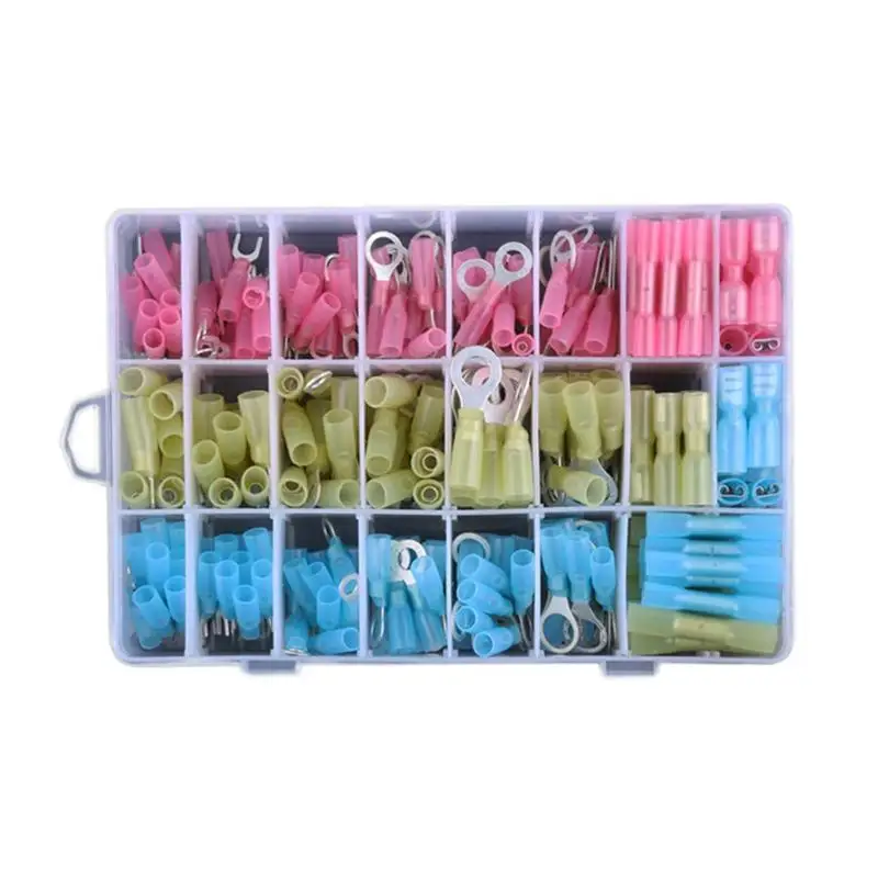 

Waterproof 250pcs Assorted Insulated Spade Crimp Terminals Electrical Wire Cable Connectors Assortment Kits Electrical Crimp
