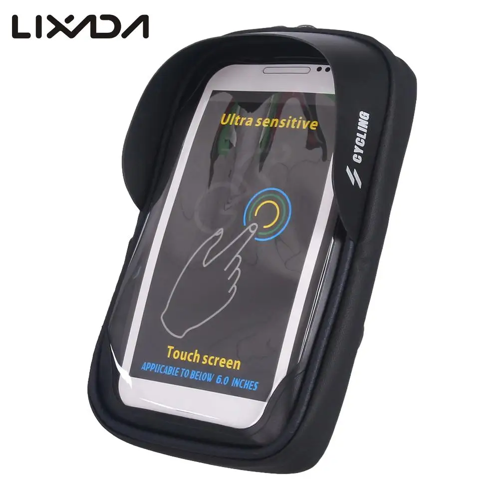 

Lixada Waterproof Bike Bag Frame Front Head Top Tube Cycling Bag Double IPouch 6.0 Inch Touch Screen Bicycle Bag Accessories