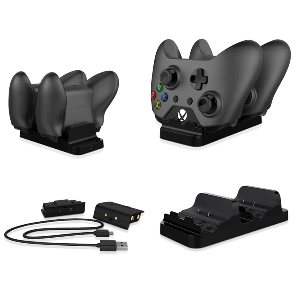 

Stand Charger Dock Base with 2 Rechargeable Batteries - Charging Station for Xbox One S for Xbox one X Dual Controller TYX-532