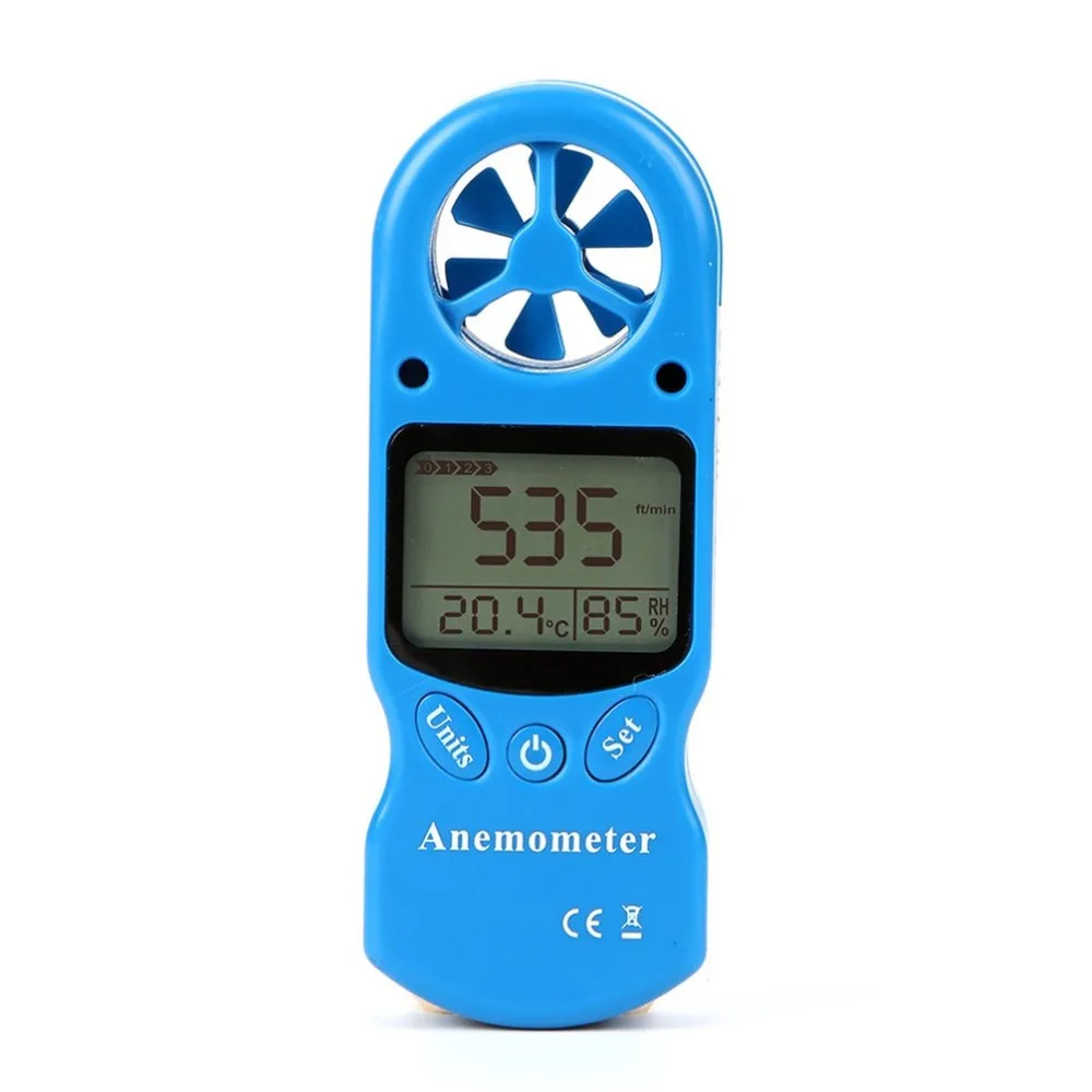 

KT-300 Mini Multipurpose Anemometer Digital Anemometer LCD Wind Speed Temperature Humidity 3 in 1 Wind Speed Meter