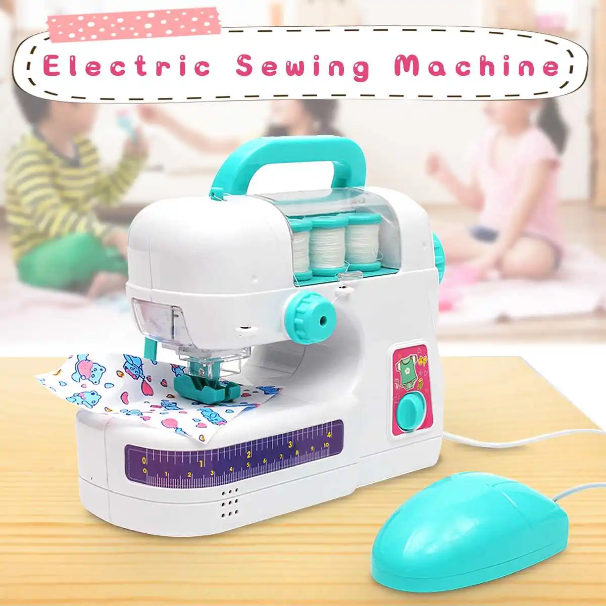 

Electric Mini Sewing Machine Kid DIY Doll Clothes Simulation Hand Sewing Toy Children Early Development Educational Toys Gift