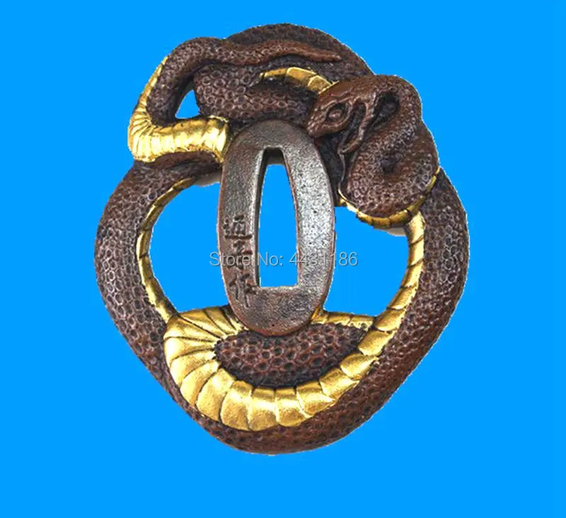 Высокий высококачественный меч GUARD SNAKE DESIGN японская Цуба SAMURAI KATANA DIY медные