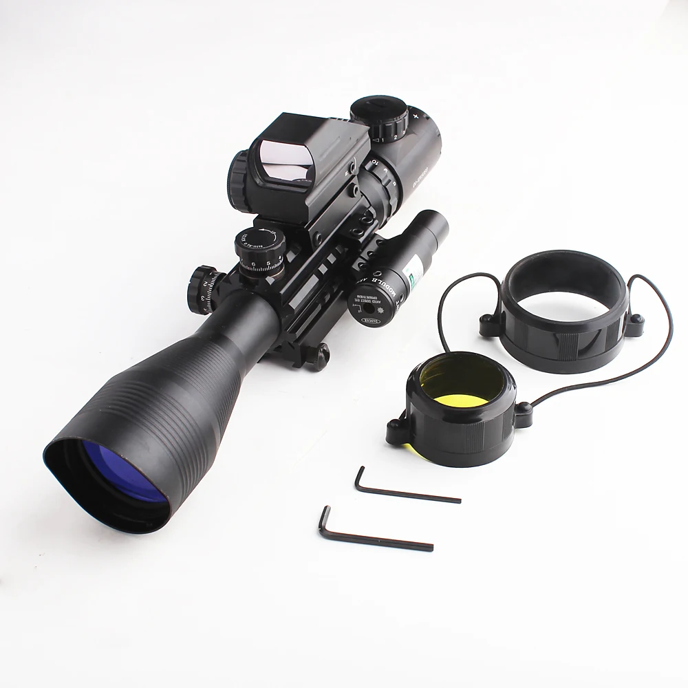 Прицел пистолет зеленый красный оптика точка 4 12X50EG Airsofts голографический Riflescope