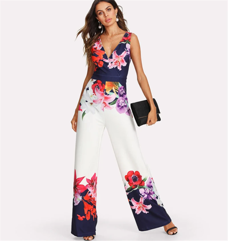 Women Off Shoulder Clubwear Playsuit Casual Short Sleeve Party Romper Summer Fashion Bandage Wide Leg Elegant Bodycon Jumpsuit