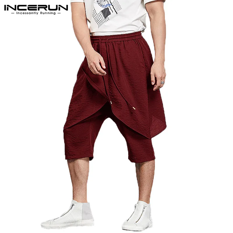 INCERUN 2019 Men Pants Joggers Elastic Waist Pockets