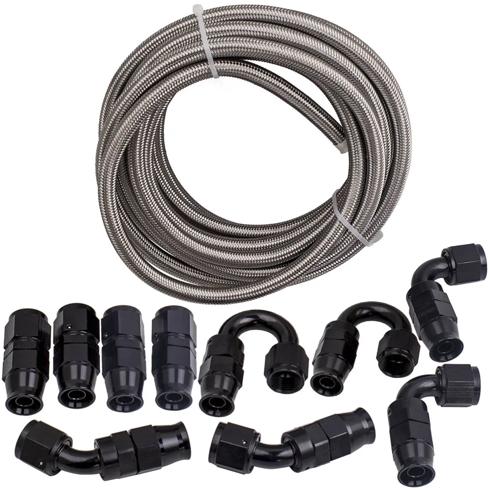 Футовый/6 м AN8 фитинг топливной линии из нержавеющей стали PTFE конец шланга