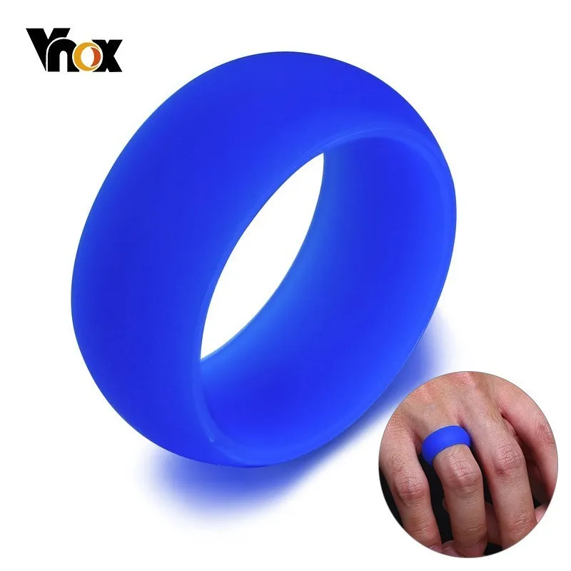 

Vnox 9mm Stylish Silicone Wedding Rings for Men Women Soft Rubber Bands Casual Anel