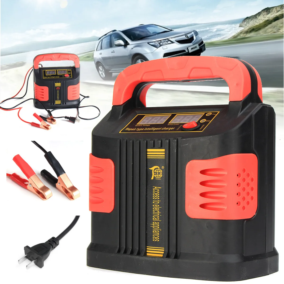 Car Battery Charger 12V/24V 350W Jump Starter Power Bank for Caravan Motorcycle