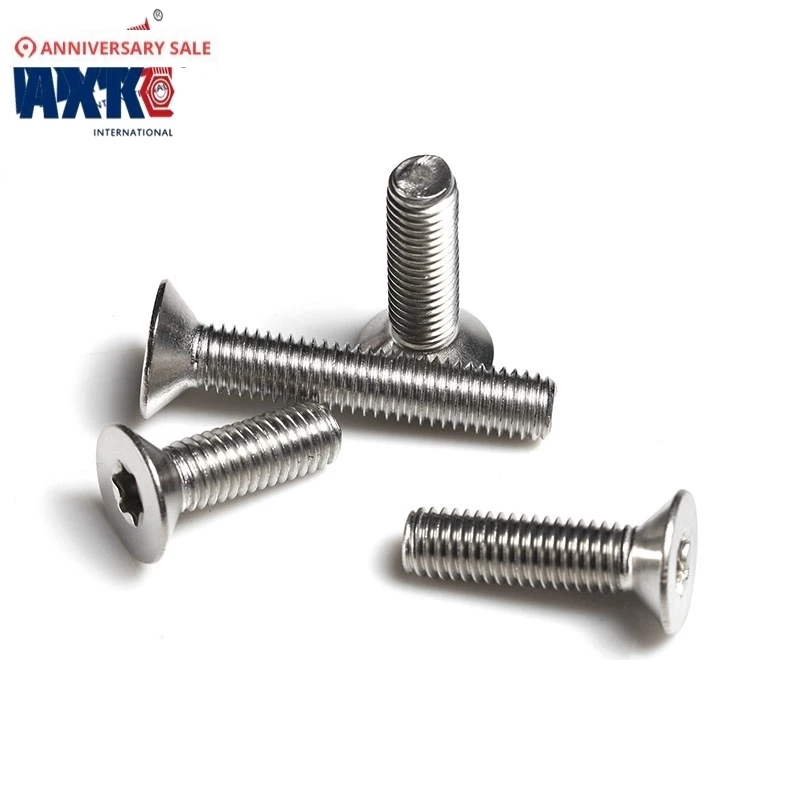 AXK 50 шт. M2 M2.5 M3 M4 нержавеющая сталь 304 Torx Потайной винт защитный шесть лопастей