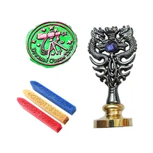 Индивидуальная восковая печать комплект печатей мечты сбываются металлические ручки дракона Подарочный винный набор пакет свадебные приглашения карта конверт печать штамп