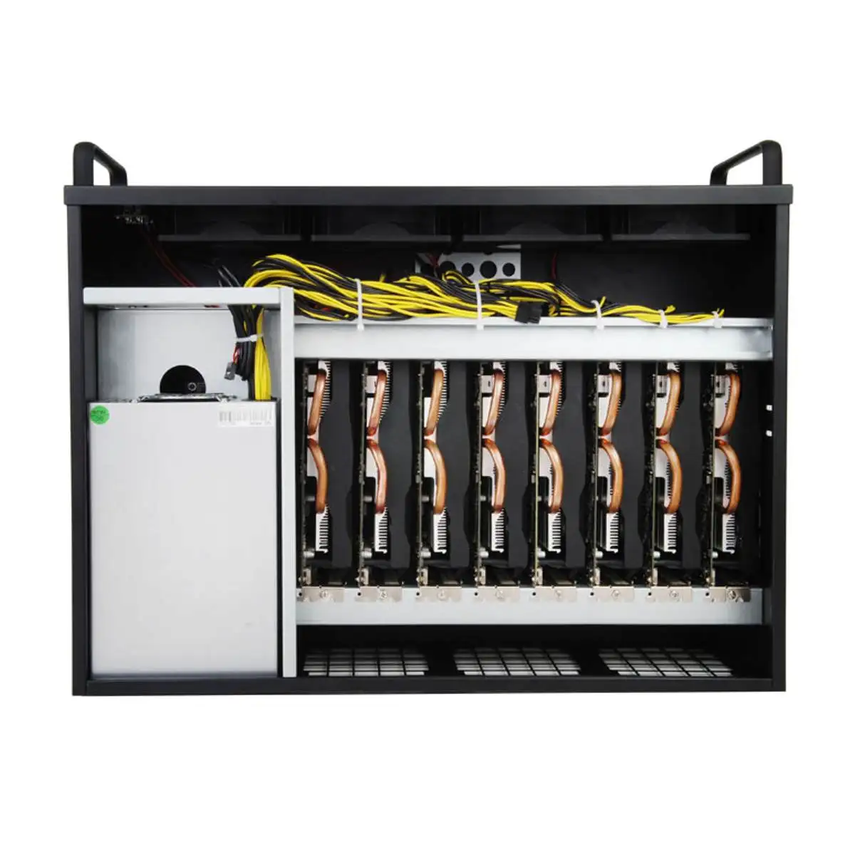 Open Air Mining Rack Frame Rig Case Box 4U For 8 GPU Ethereum ETH/ZEC/Bitcoin with 4 Fan