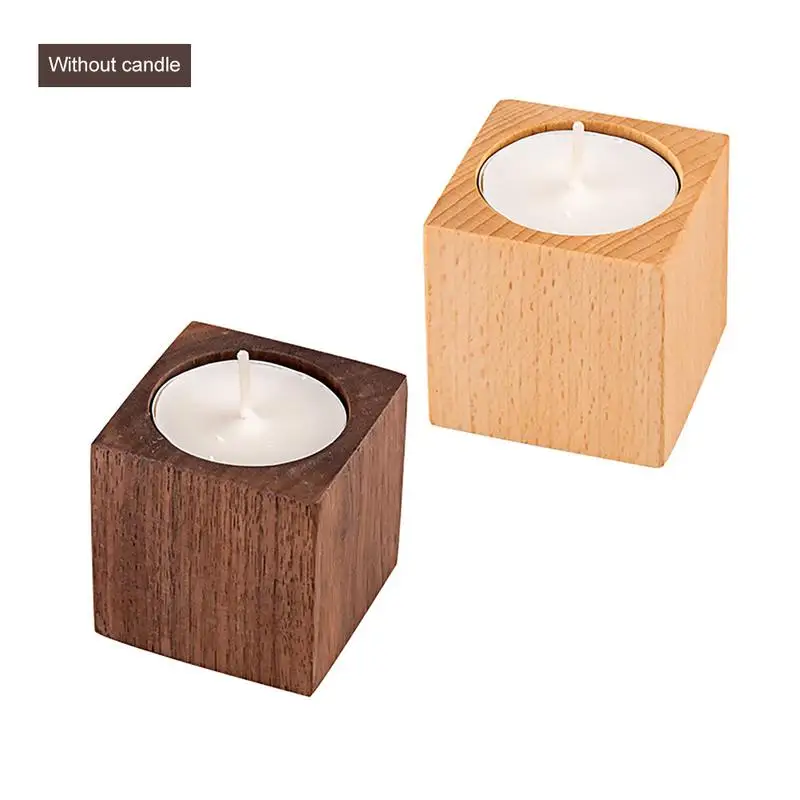 

Solid Wood Creative Candlestick Cup Dining Table Candlestick Decoration Ornament Props Nordic Qixi Candle Cup Without Candle