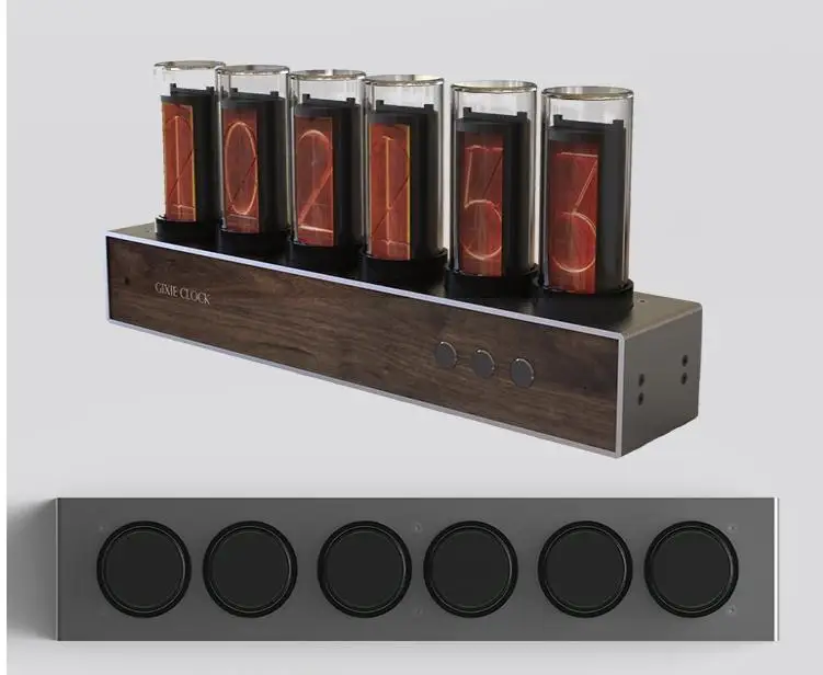Супер Распродажа! 6 битные светодиодные светящиеся цифровые часы RGB Nixie Tube набор