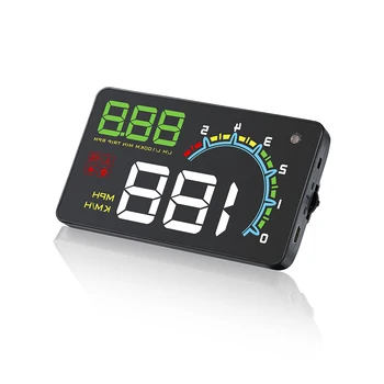 

4.8" Screen Car HUD Head Up Display Overspeed Alarm with OBD II EUOBD Interface Windshield Projector Speeding Warning System