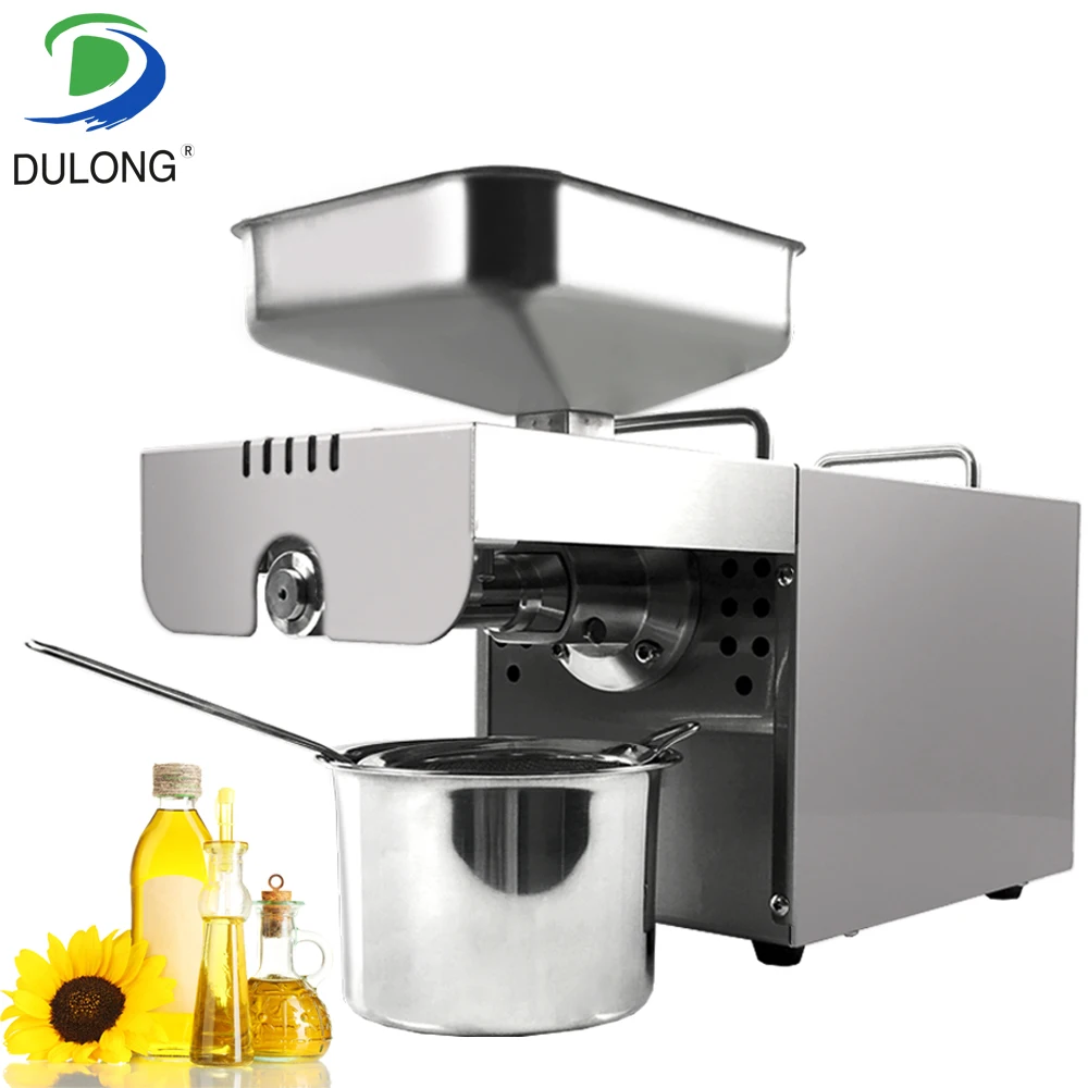 

DULONG Home use oil press machine high oil extraction rate oil expeller portable for peanut coconut walnut etc