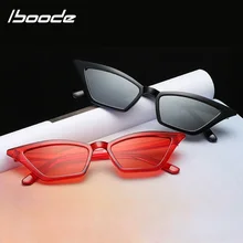 Iboode, gafas de sol de ojo de gato, gafas de sol Retro Vintage para mujer, pequeñas lentes transparentes, gafas de sol Feamale Cateye, estilo Hipsters