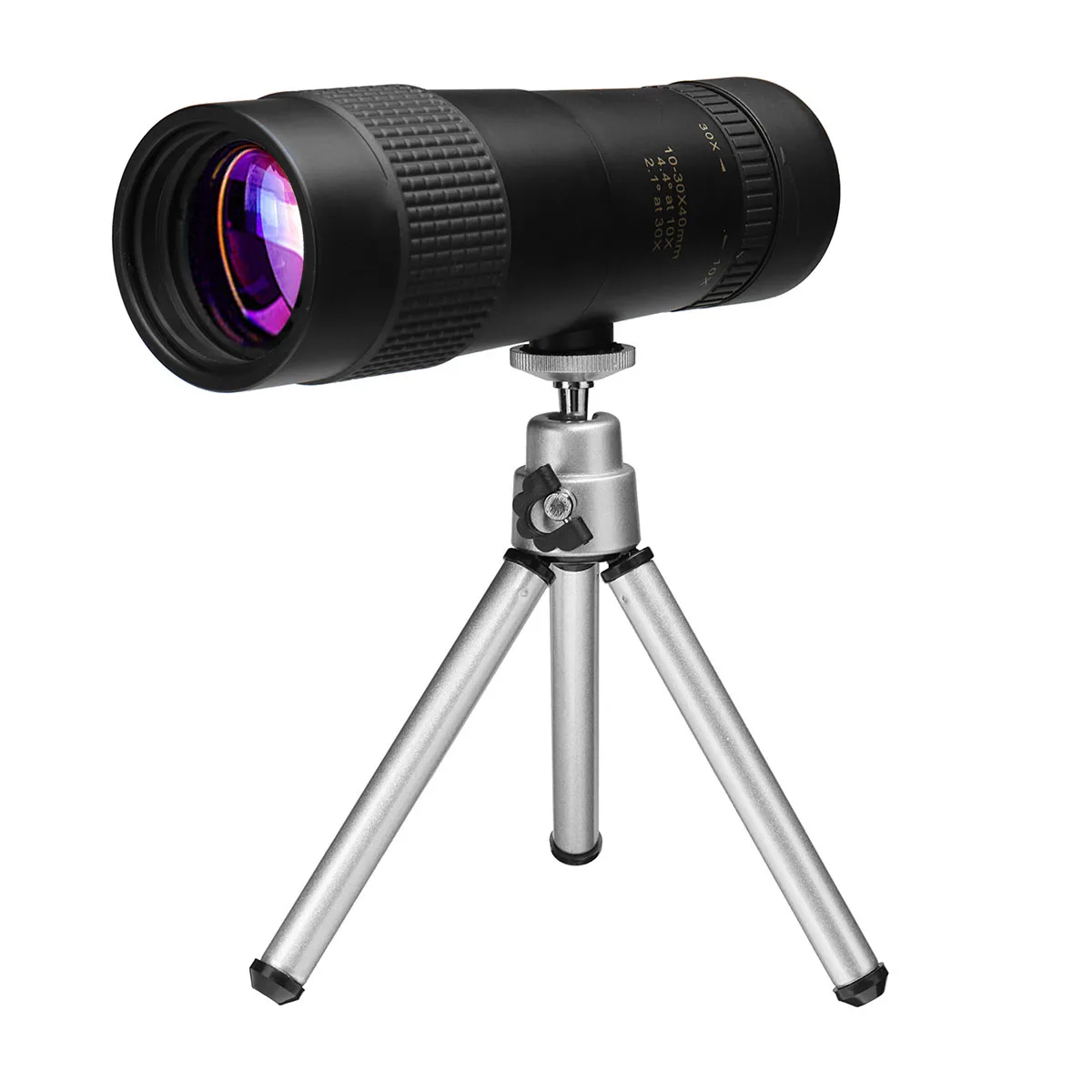 تليسكوب رؤية ليلية 10-30x40mm BAK4 HD البصريات التكبير أحادي المحمولة تلسكوب مع الهاتف كليب ترايبود ل فون ل هواوي