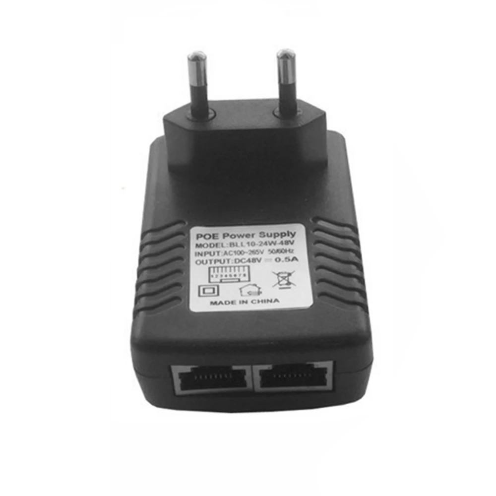 

48 V 0.5A POE Wall Plug Poe Injector Ethernet Adapter Converter IP Phone/Camera Power Supply US EU Plug