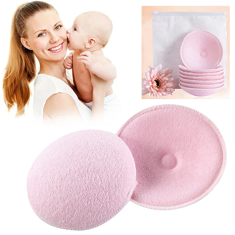 

Safe Clean 2PCS Pink Washable Breathable Absorbency 3D Breast Pad Anti-overflow Maternity Nursing Pad Baby Feeding Breastfeeding