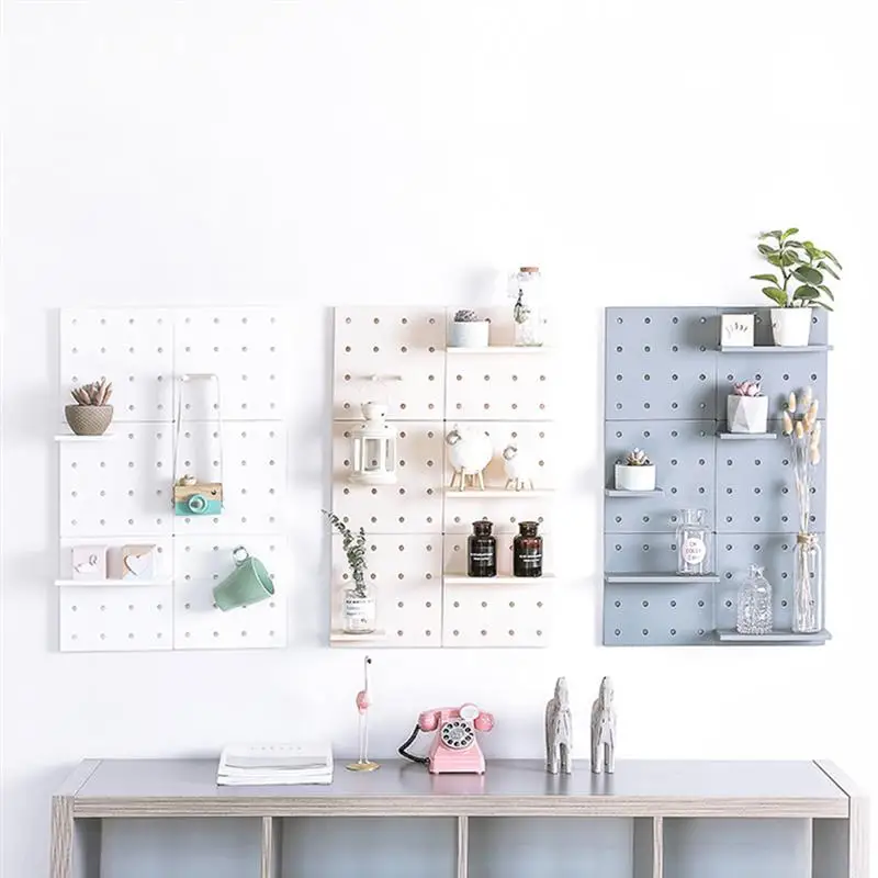 

Creative Hole Plate Wall Storage Rack Living Room Kitchen Suction Wall Organizers Holders Home Detachable DIY Decor Storage Rack