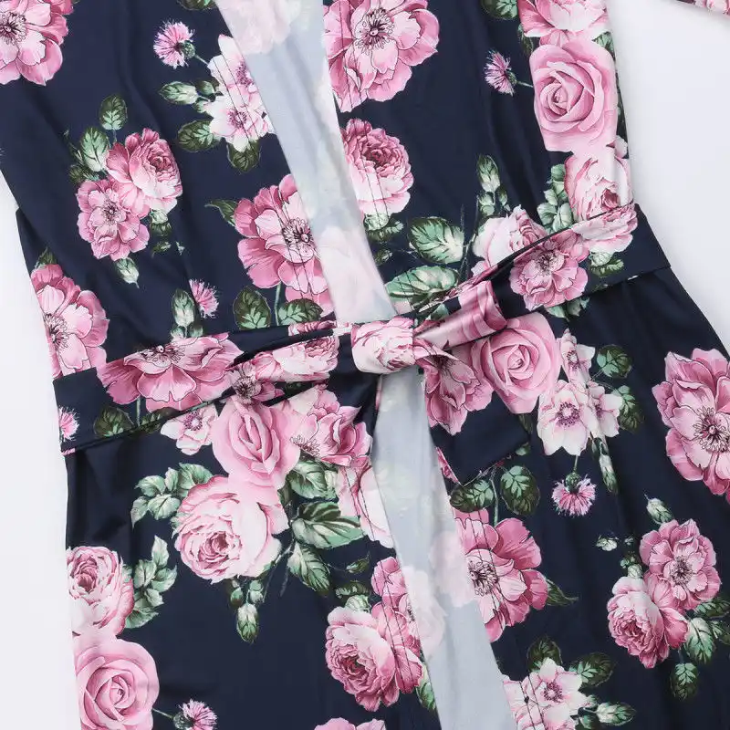 mom and son matching robe and swaddle