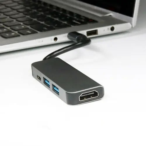 Преобразователь типа C в HDMI HD USB концентратор 4 1 адаптер с портом для зарядки MacBook