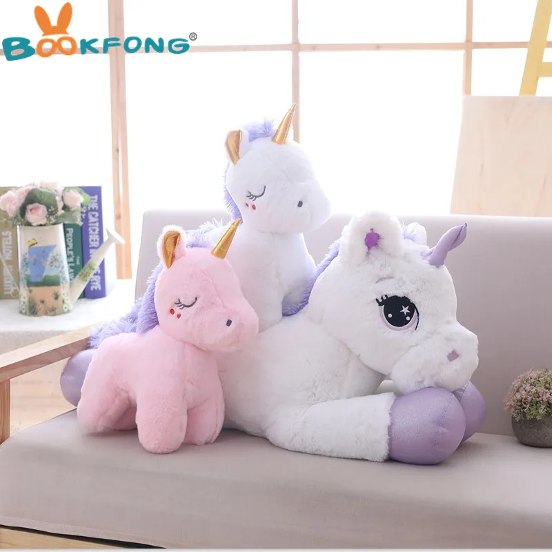

Giant Size High Quality Unicorn Plush Toy Soft Stuffed Cartoon Unicorn Dolls Animal Horse Children Girls Gift
