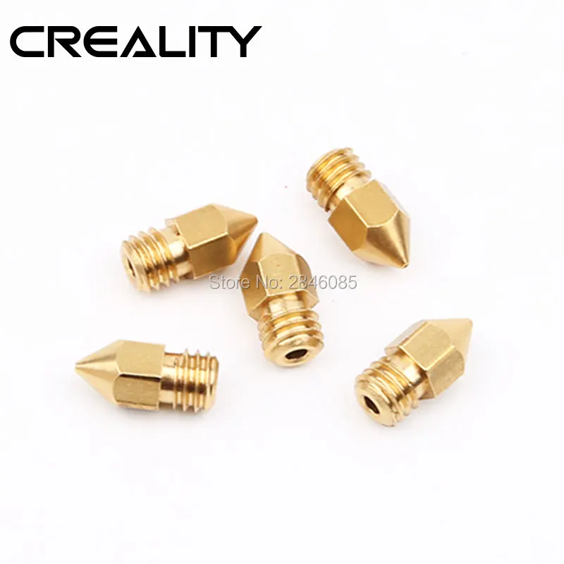 5 قطعة/الوحدة 3D طابعة فوهة مختلط حجم 0.3 مللي متر/0.4 مللي متر/0.5 مللي متر/0.6 مللي متر/0.8 مللي متر ل 1.75 مللي متر الطارد طباعة رئيس النحاس فوهة MK8 Makerbot