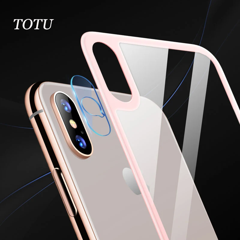 Задняя Стекло Обложка для Apple iPhone Xr X Xs Max 3D с закругленными краями закаленное
