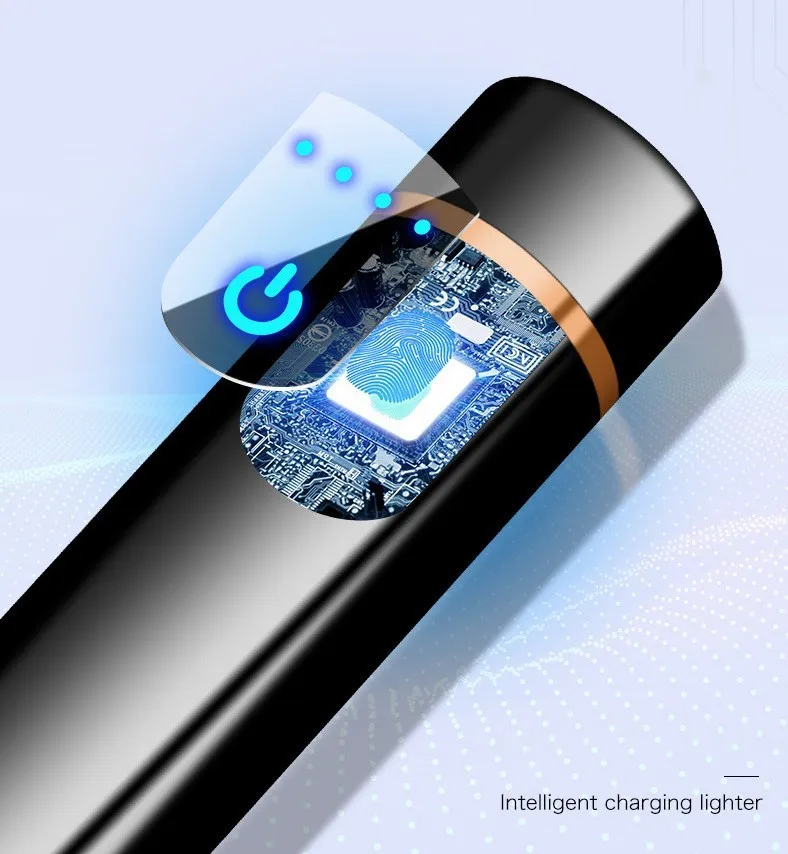 Новинка 2020 тонкая металлическая зажигалка для сигарет с usb зарядкой