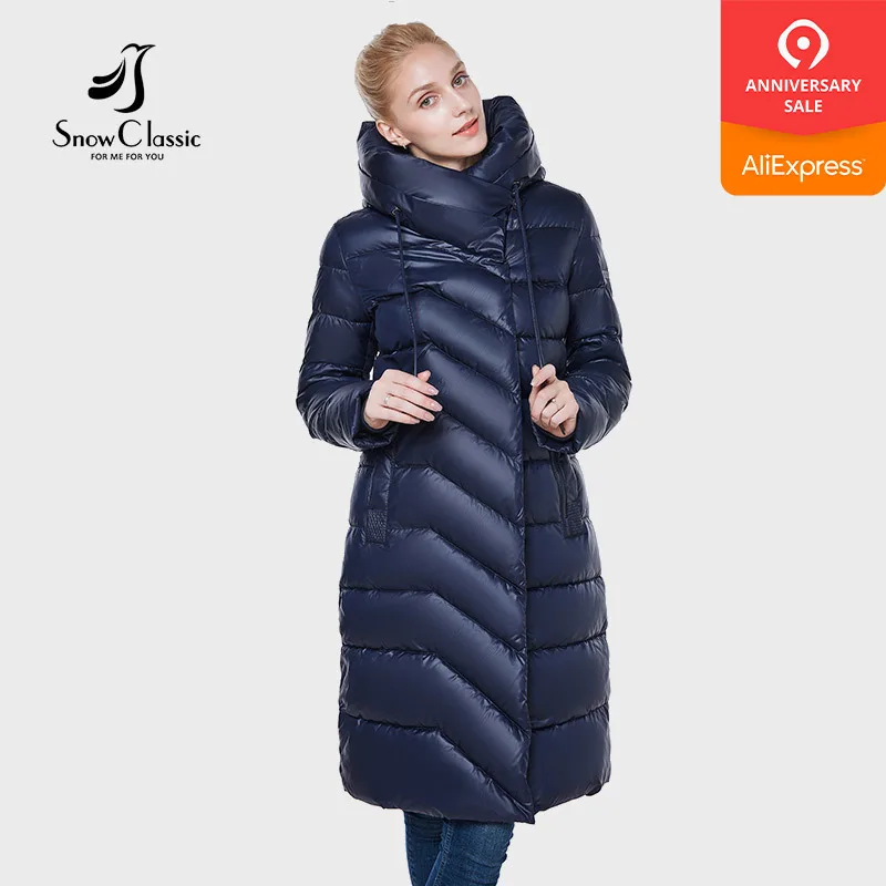 

SnowClassic 2018 new jacket women camperas mujer abrigo invierno coat women park hat thick Detail decoration fashion design