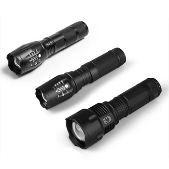 

High Power Rechargeable LED Flashlights Zoomable XML T6 Led Lanterns Torch 18650 Battery Convoy Outdoor Camping USB Flashlight