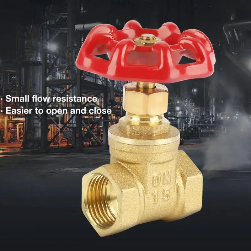 

DN15 Brass Gate Valve Water Gate Valve BSPP G1/2 Sluice Valve 232PSI for Water Oil Gas valvula Best Price