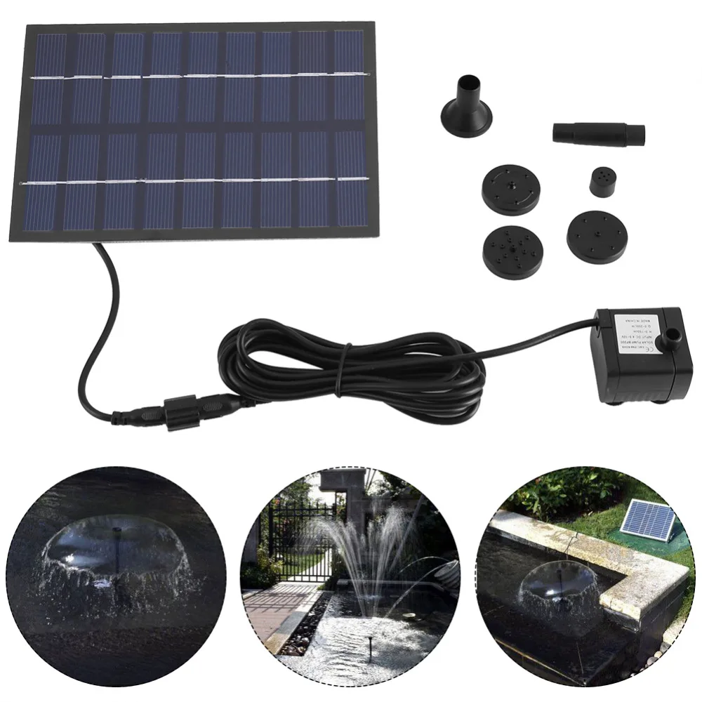 

Solar Power Fountain Panel Kit Water Fountain Pump Fish Pond Pool Home Garden Watering Kit Solar Panel Water Pump
