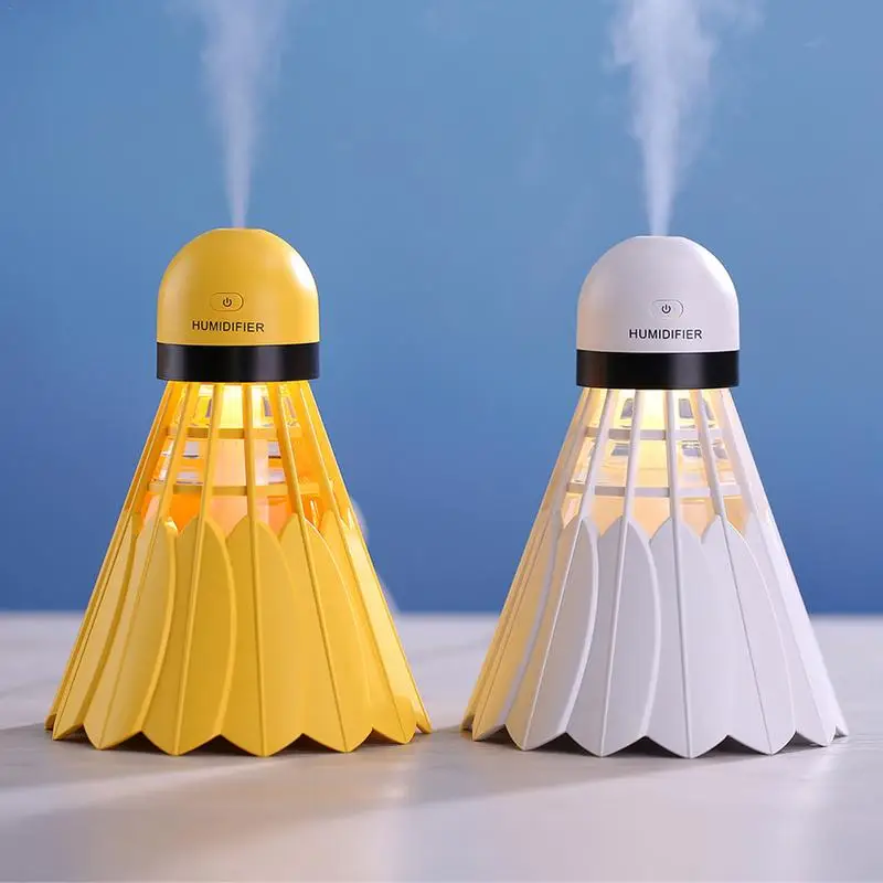 

Badminton Shaped Humidifier Mini Car Humidifier Portable USB Night Light Air Humidifier Home Office Gadget Supplies