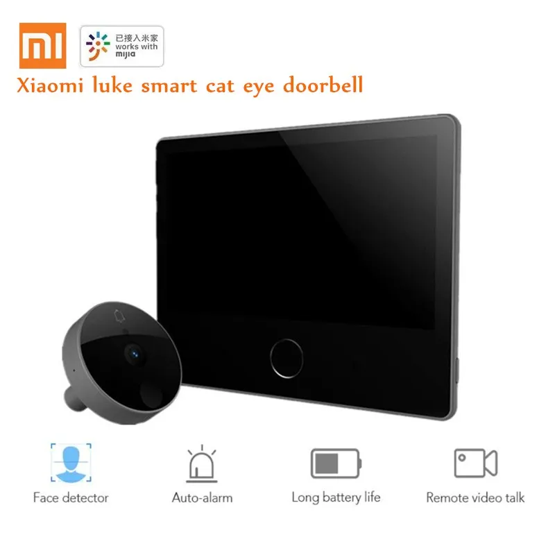 

Xiaomi Luke Smart Doorbell Cat Eye AI Face Detection Anti-theft 720P Camera Mijia APP Control Night Vision 2 Way Audio Doorbell