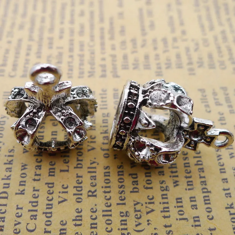 35pcs Exquisite Tibetan silver Three-dimensional crown charms pendants 19*24mm alloy Handmade earring bracelet necklace Jewelry | Украшения