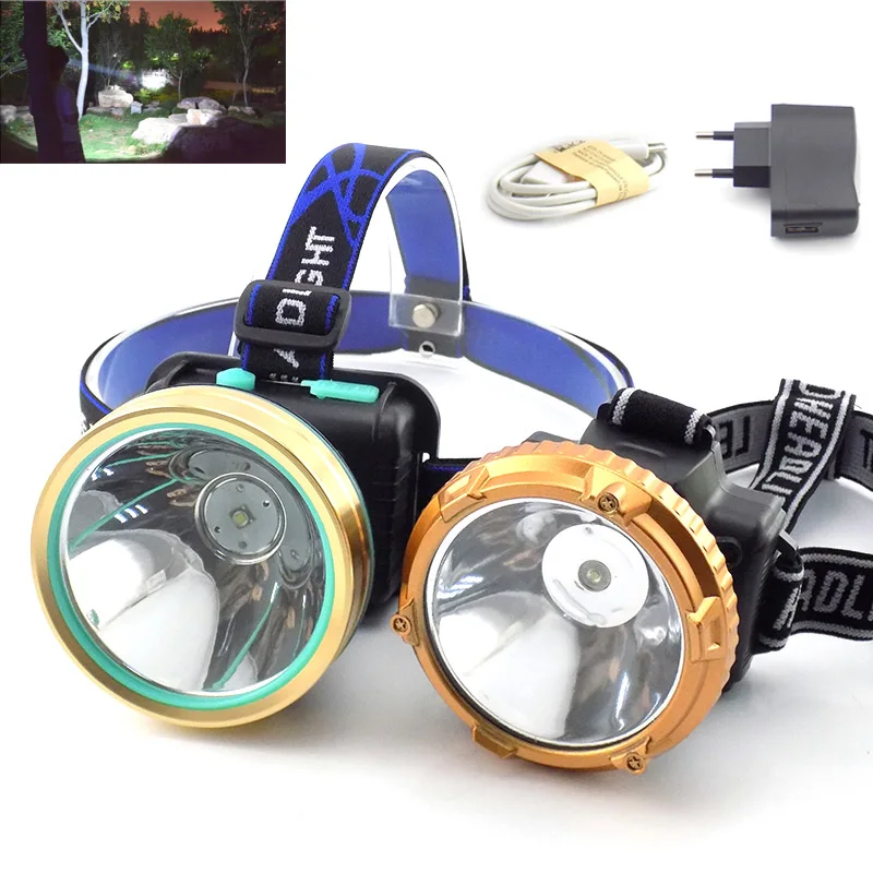 

high powerful LED Headlamp Head Lamp Torches Flashlight linterna frontal Light USB headlight T6 Camping Fishing built-in battery