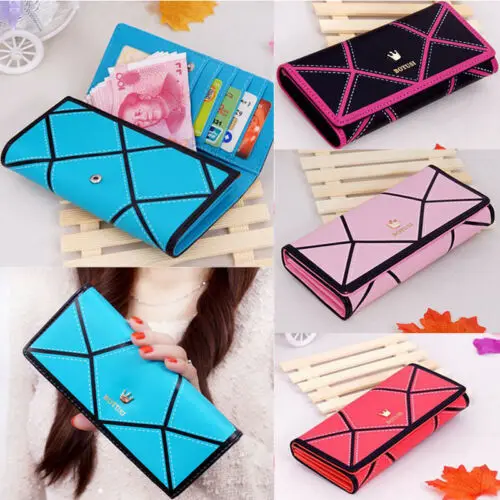 

Women Lady Clutch Leather Wallet Long Card Holder Phone Bag Case Purse Handbag