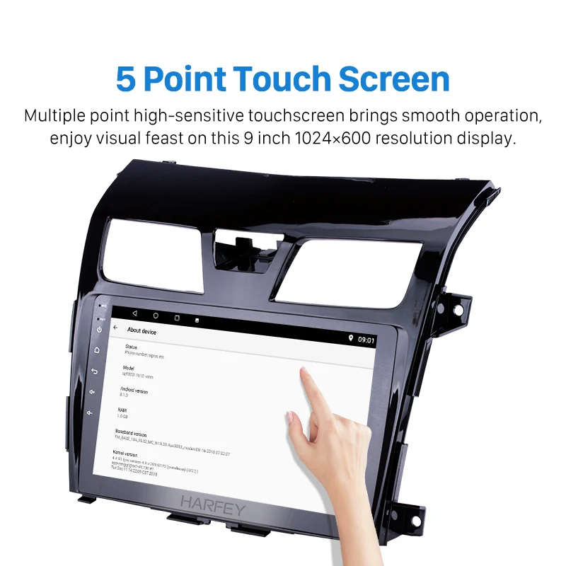 Excellent Harfey Android 9.0 Car Radio For 2013 2014 -2017 Nissan TEANA 9 Inch 2Din Wifi GPS Multimedia Player Support SWC DVR Mirror Link 2