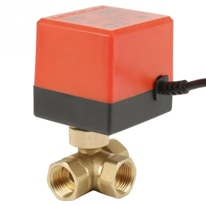 

Electric Three-way Ball Valve G12 DN15 Brass Valve 3 Way 220VAC Motorized Ball Electrical Valve for Flow Controller Wholesale