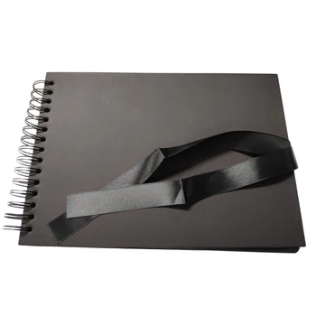 

Photo Album Kraft Ribbon Vintage 80 Pages Sprial Binder Scrapbook