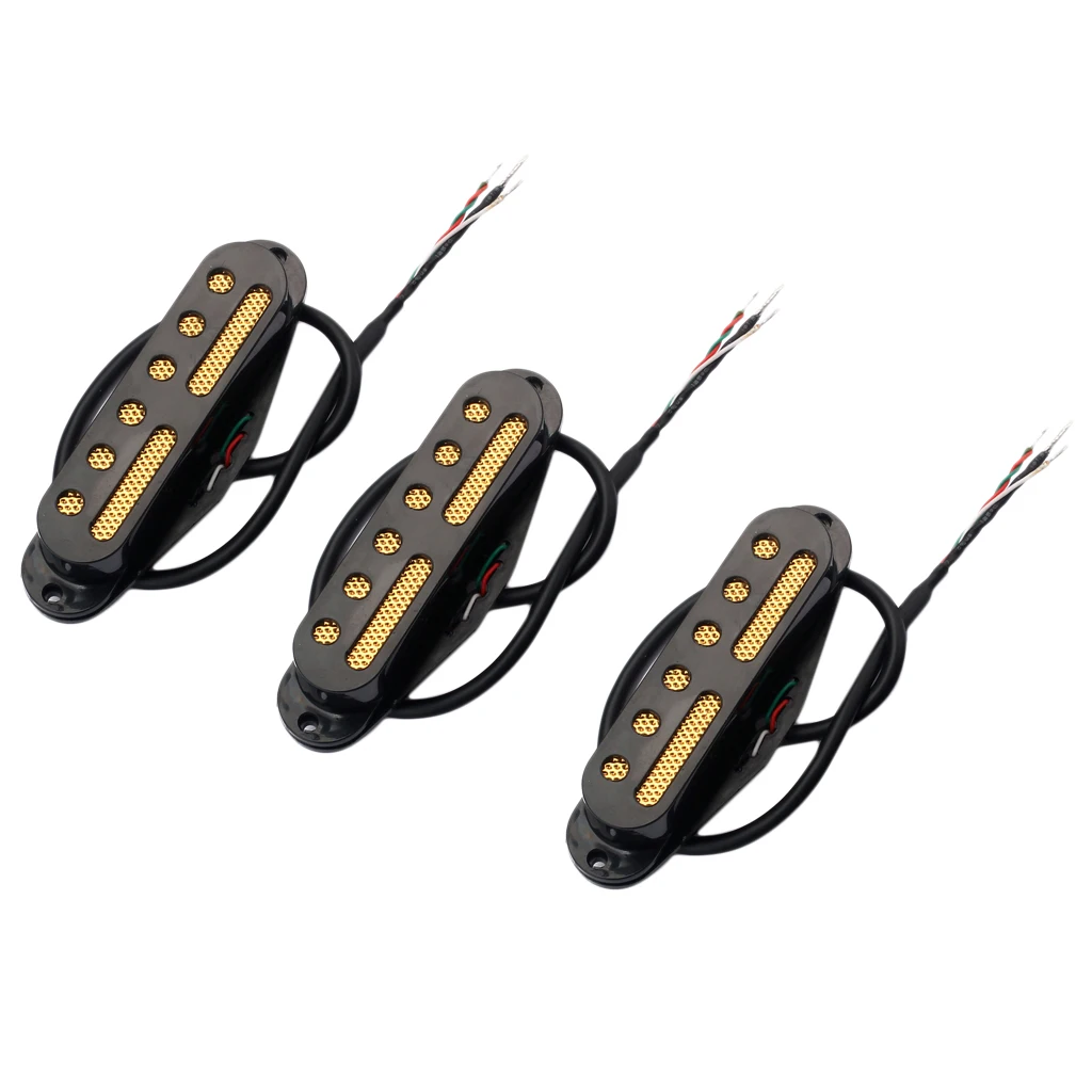 

3 Pcs SSS Standard Single Coil Magnetic Pickup Set Copper Magnet 48/50/52 for ST SQ Electric Guitar Part Pickups