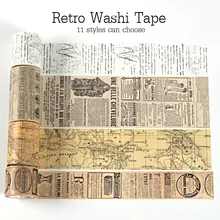 Ensemble de bandes Washi rétro Vintage, décoration, Scrapbooking, masquage, washitape décoratif, Washi whasi decorada, autocollants pour journal