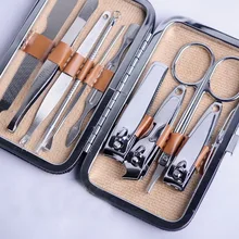 100 набор 10 шт./компл. маникюрный набор инструментов для ногтей ножницы для стрижки ногтей Пинцет Нож для маникюра портативные инструменты по DHL